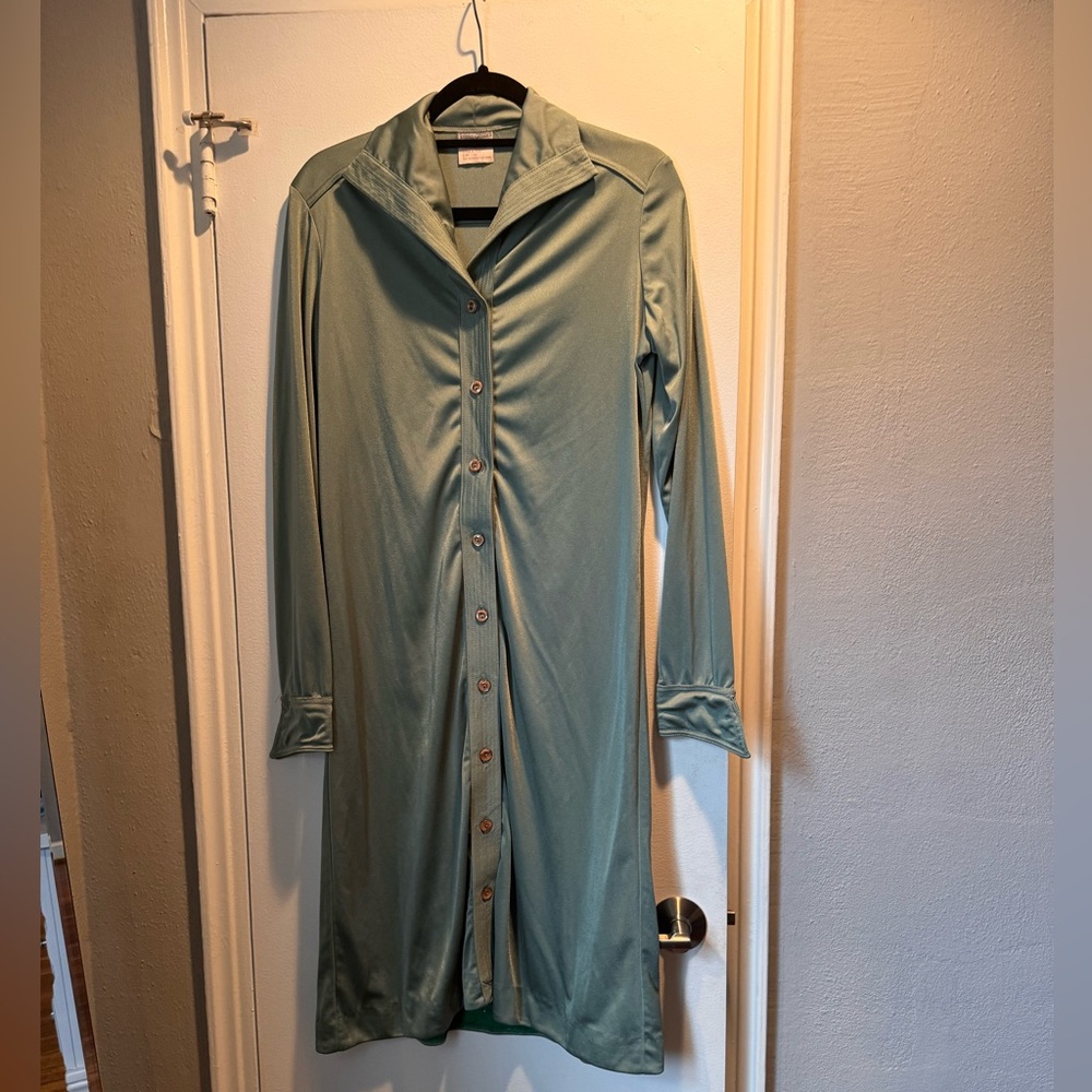 Vintage 70s Button Up Midi Dress